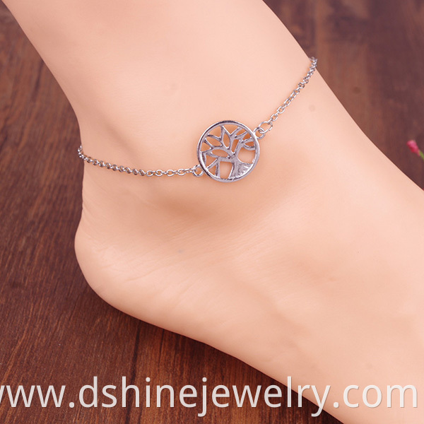 Round Trees Decorated Anklet